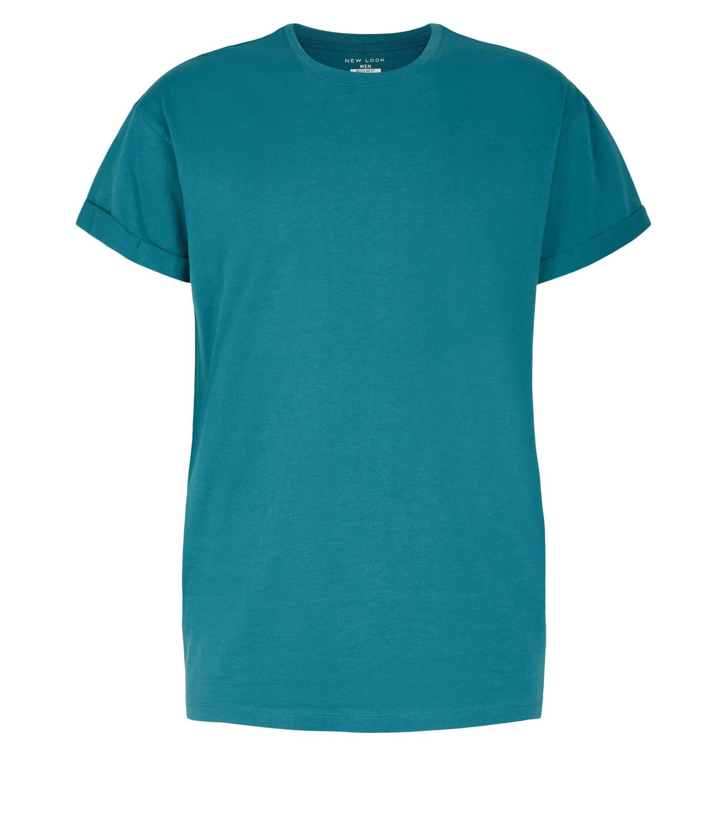 Teal Roll Sleeve T-Shirt Image 4
