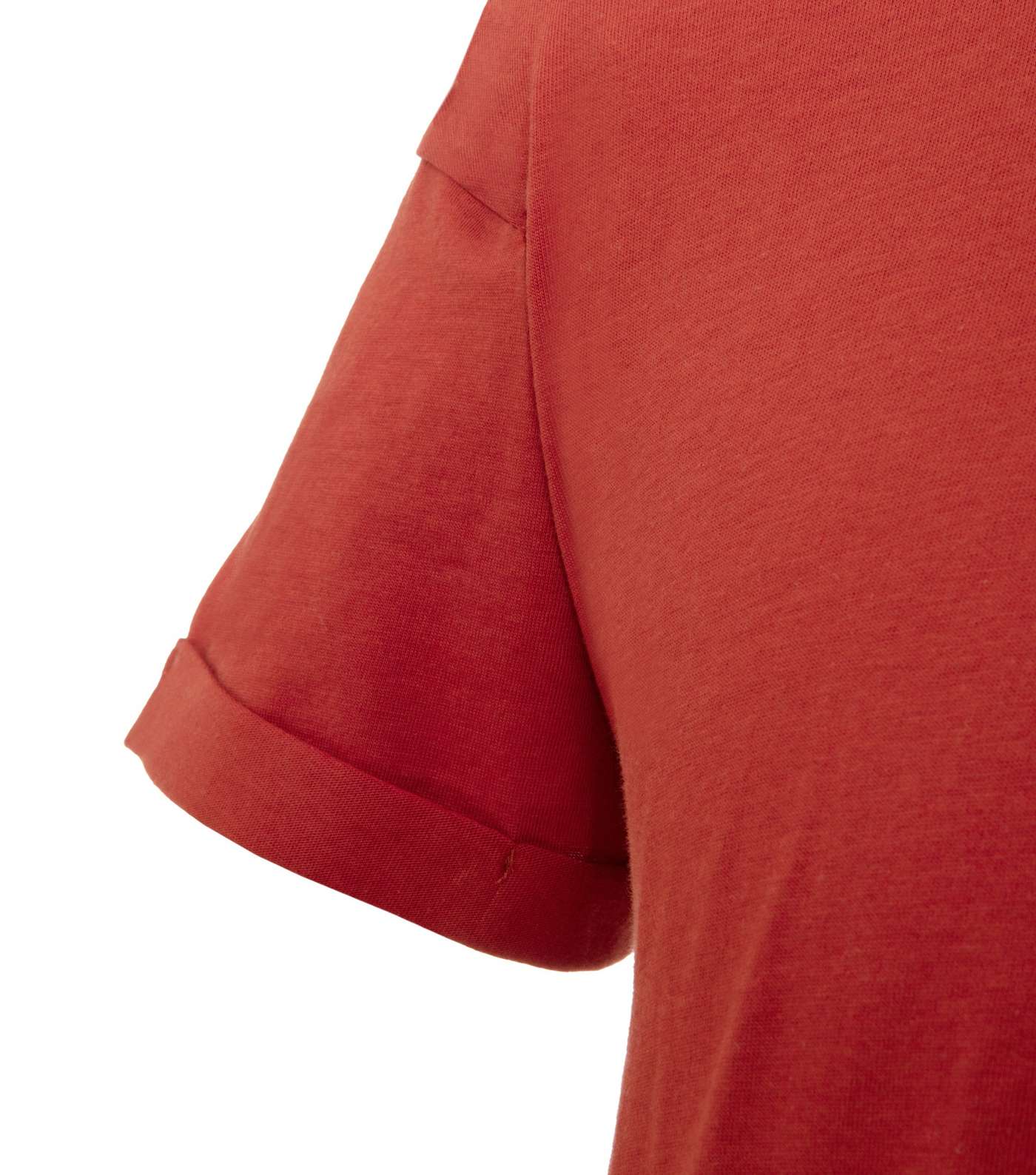 Orange Roll Sleeve T-Shirt Image 3
