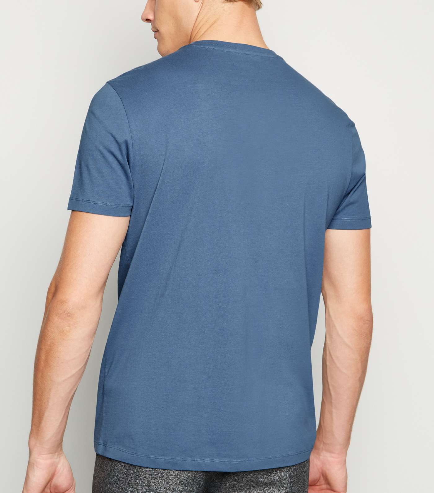 Bright Blue Short Sleeve Crew T-Shirt Image 3