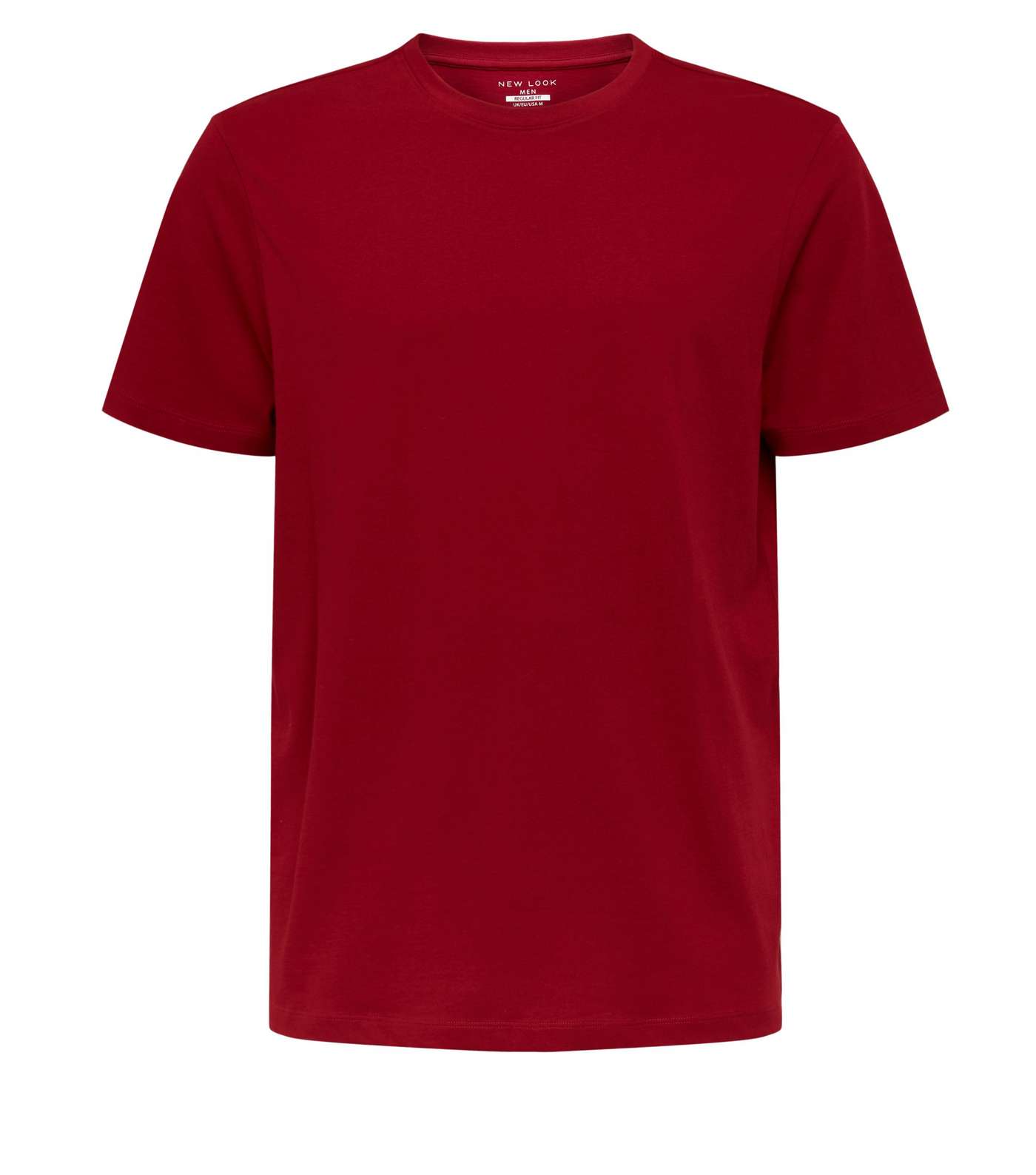 Dark Red Short Sleeve Crew T-Shirt Image 4