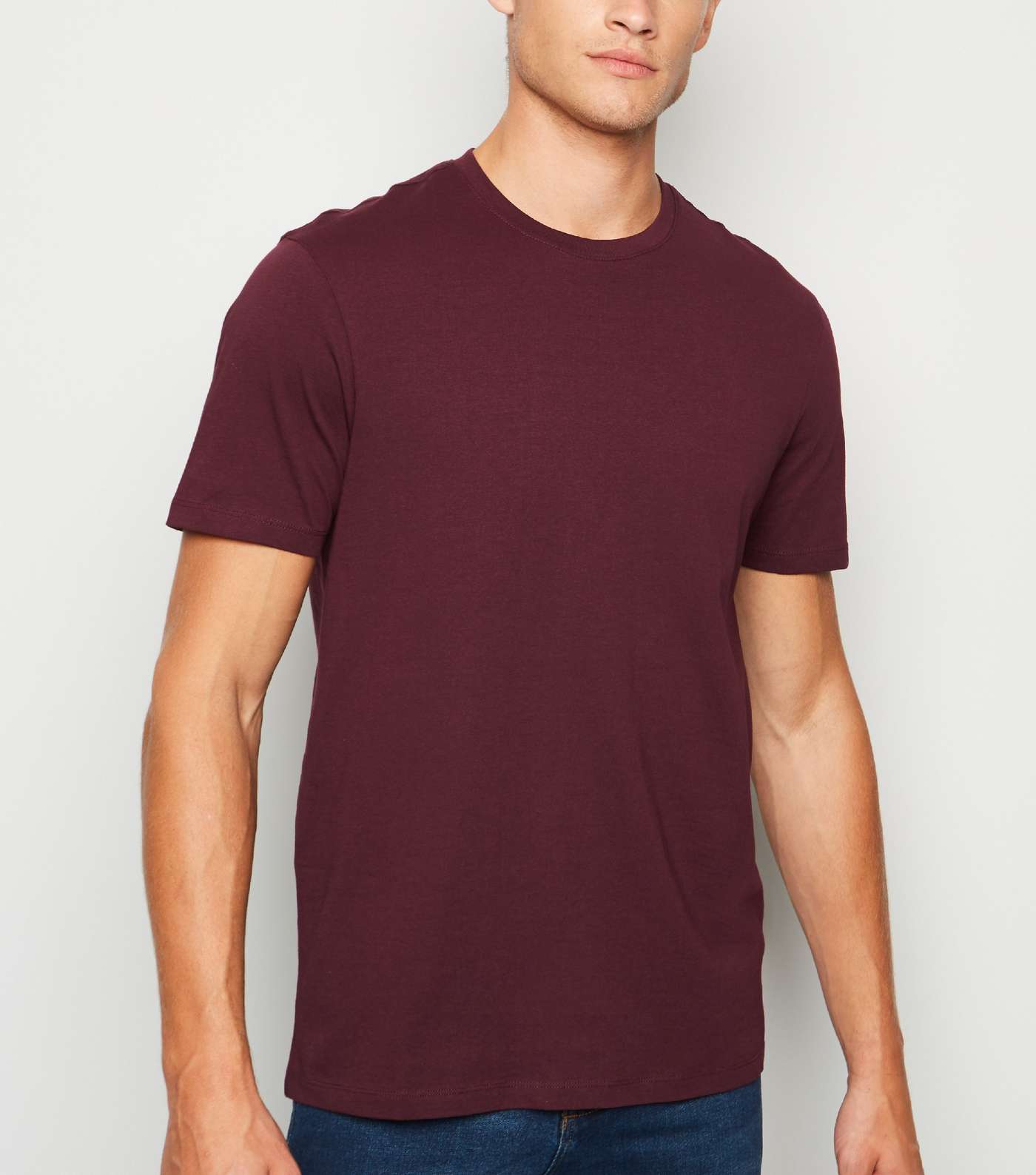 Burgundy Short Sleeve Crew T-Shirt