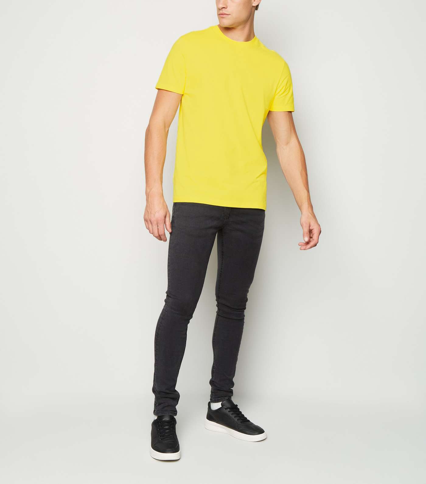 Pale Yellow Short Sleeve Crew T-Shirt Image 2