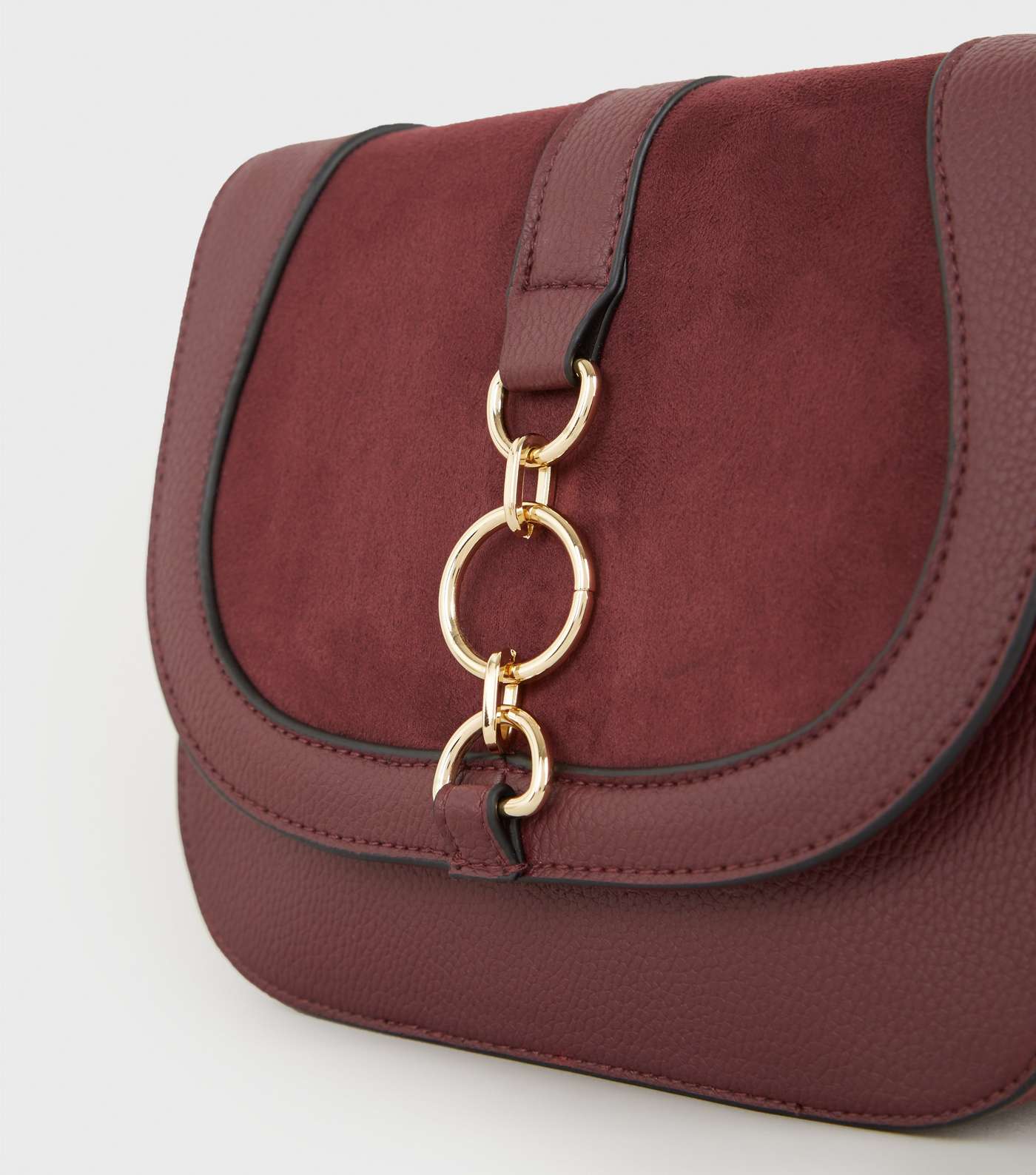 Burgundy Ring Front Saddle Bag Image 4