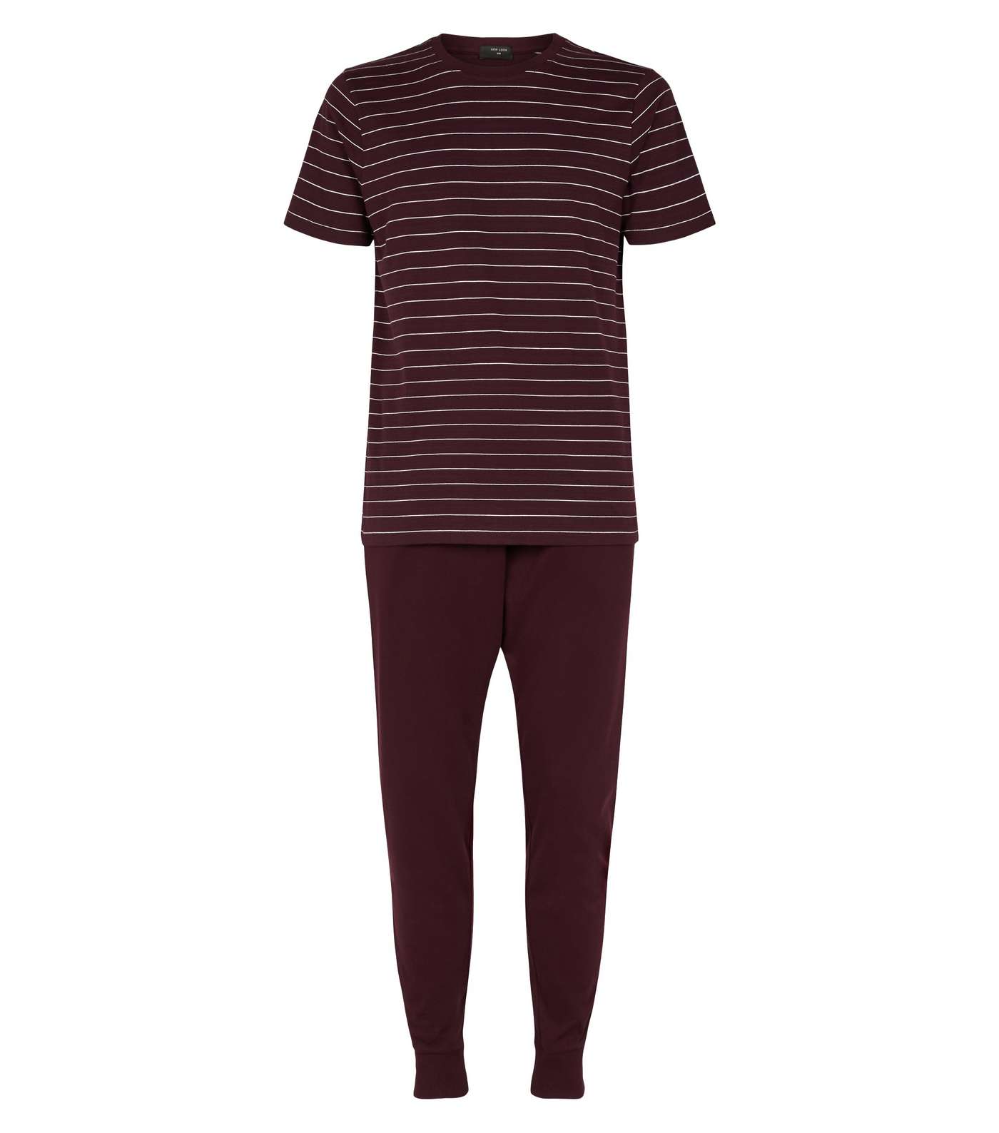 Burgundy Stripe Pyjama Set Image 4