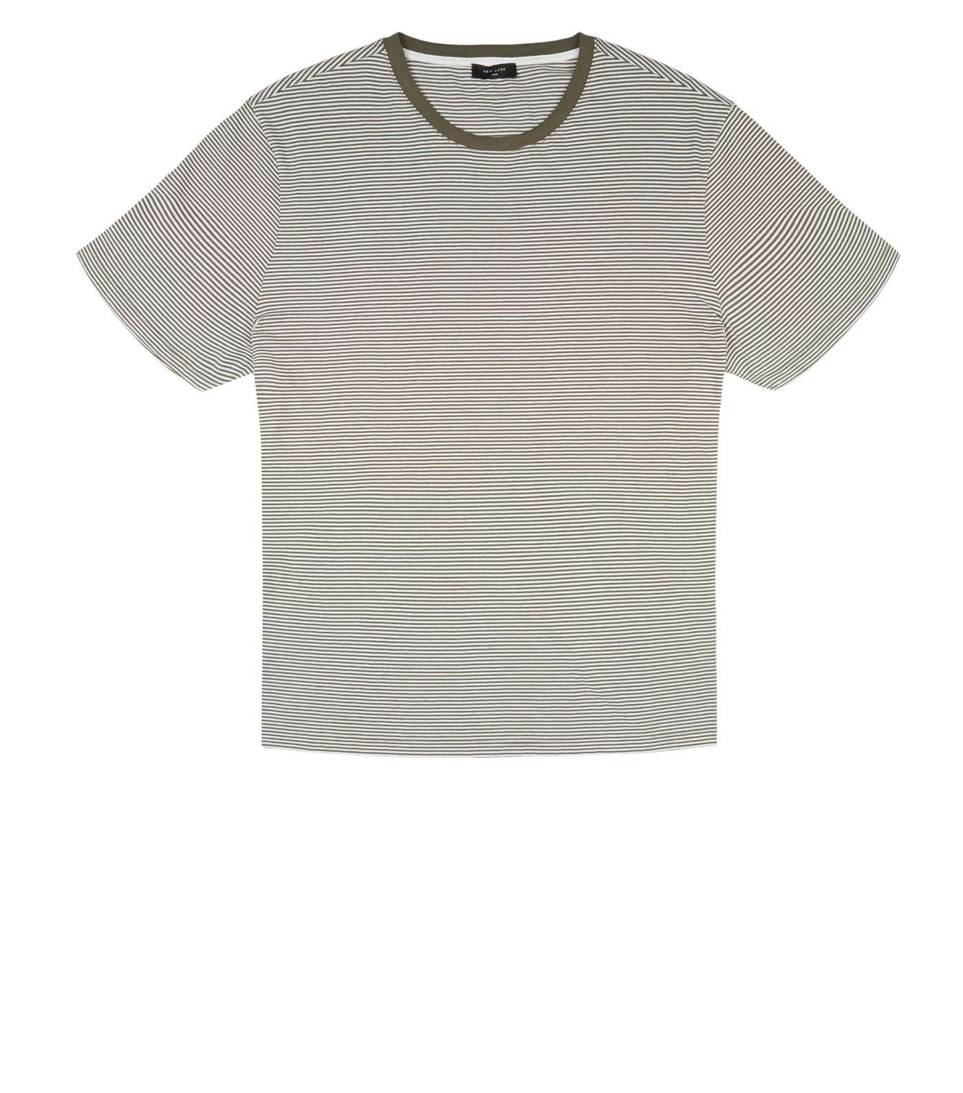 Plus Size Khaki Stripe T-Shirt Image 4