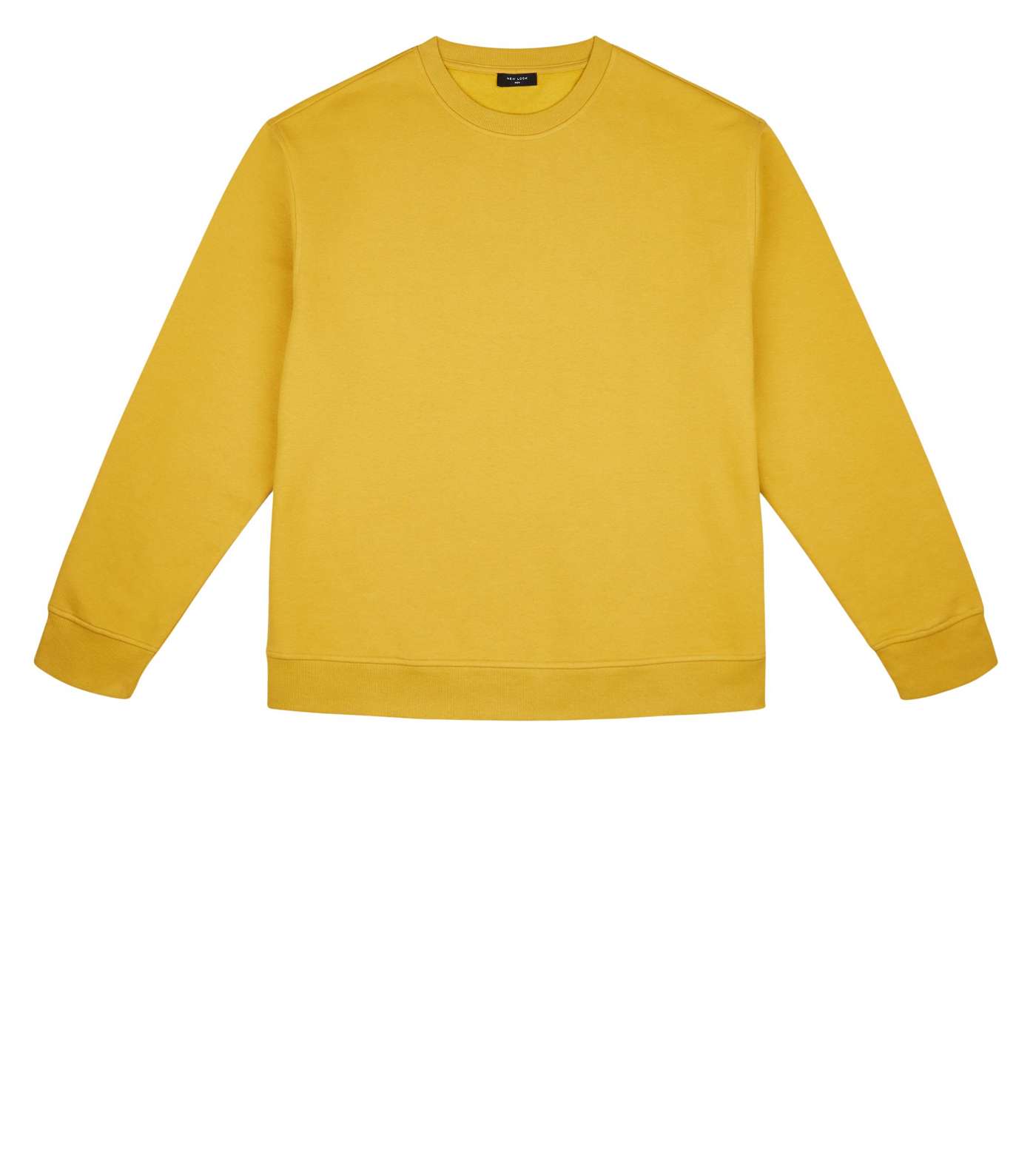 Plus Size Yellow Long Sleeve Crew Sweatshirt Image 4
