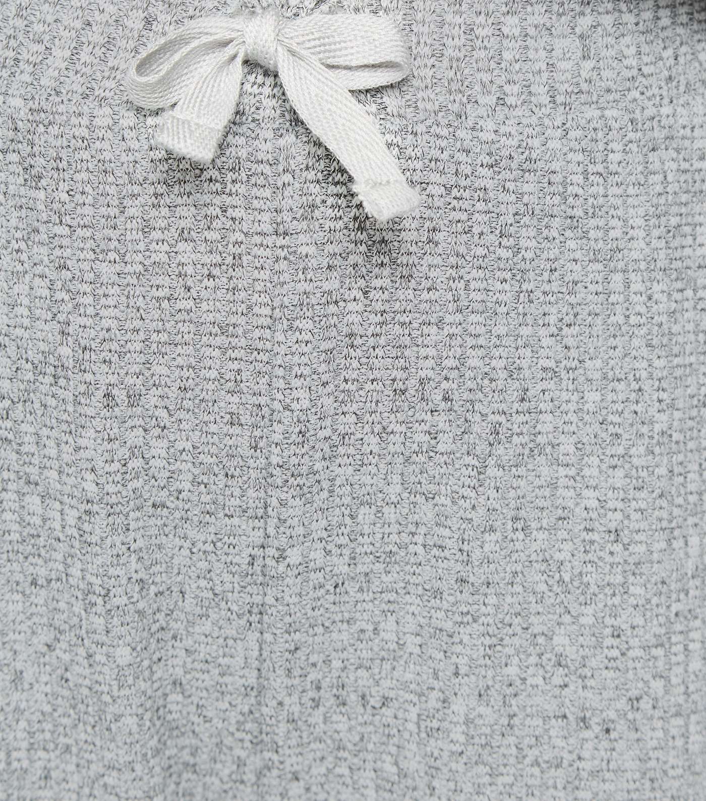 Girls Grey Fine Knit Cuffed Joggers Image 6