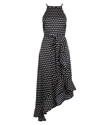 new look spot midi dress