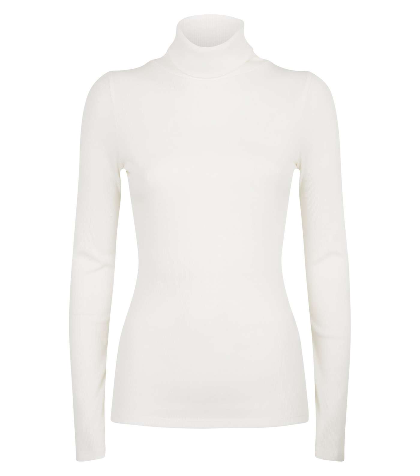 Tall Cream Roll Neck Long Sleeve Top Image 4
