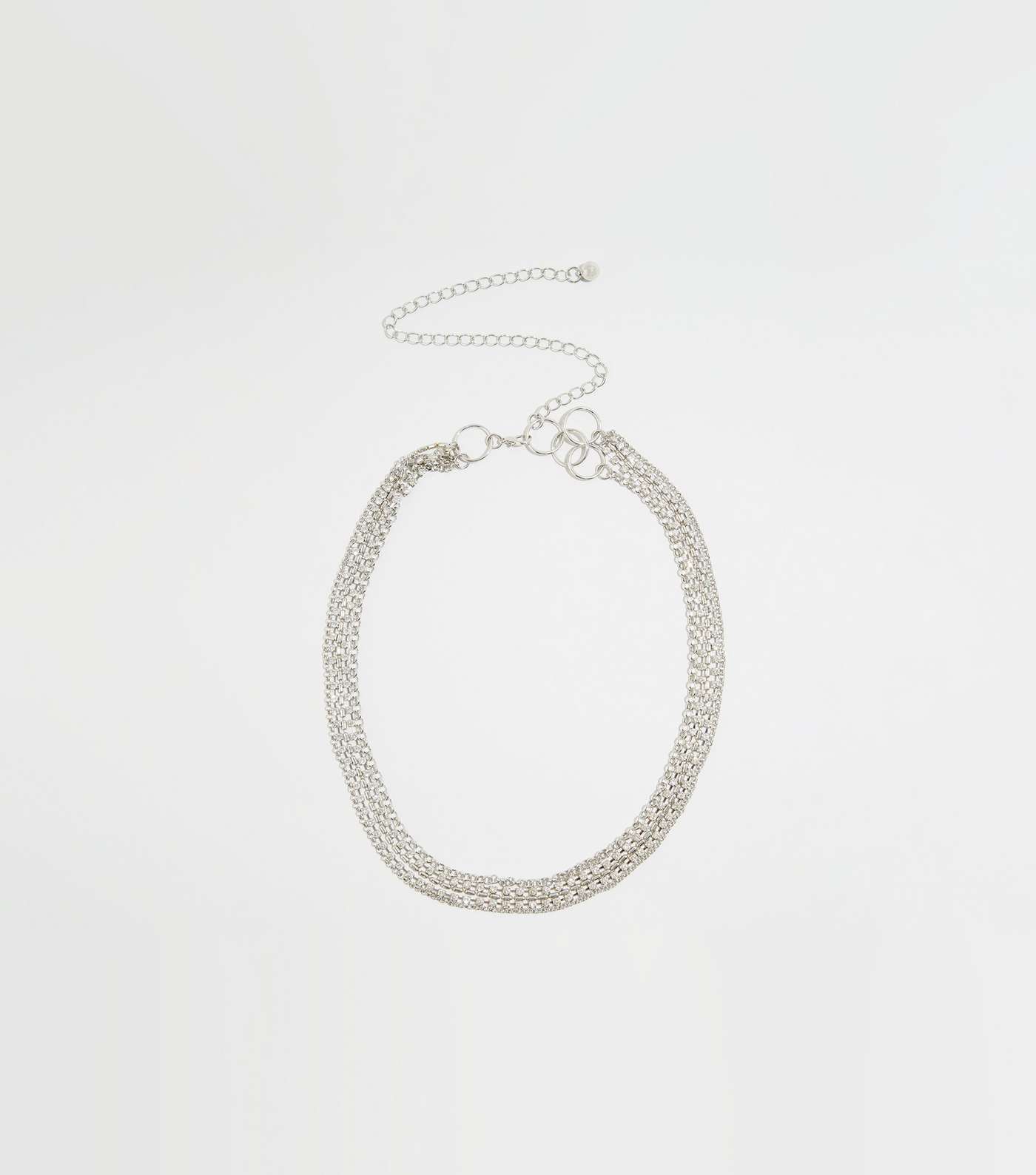 Silver Diamanté Layered Chain Belt Image 2