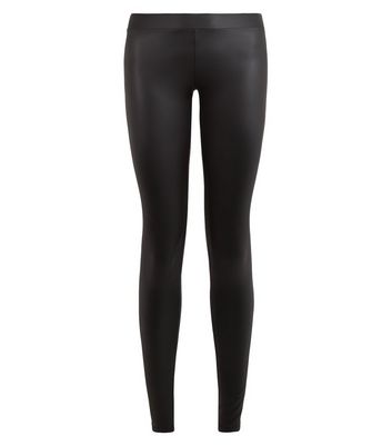 black leather tights