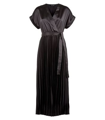 new look gold pleated dress