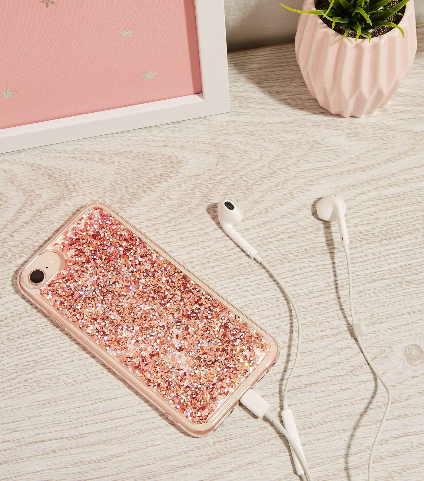 Rose Gold and Silver Glitter Case for iPhone 6/6s/7/8 Image 2