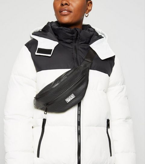 Black Textured High Peaks Bum Bag