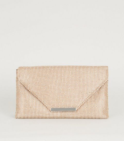 Rose Gold Diamanté Clutch