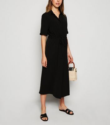 Drawstring waist shop midi dress