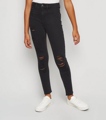 black distressed jeans girls