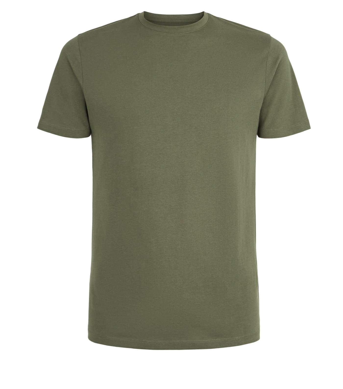 Khaki Short Sleeve Muscle Fit T-Shirt Image 4