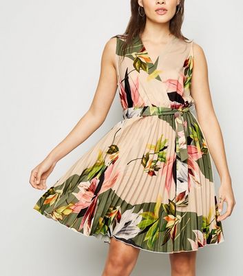 new look pink wrap dress