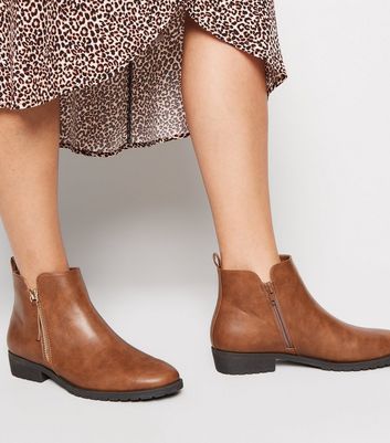 ladies tan leather ankle boots