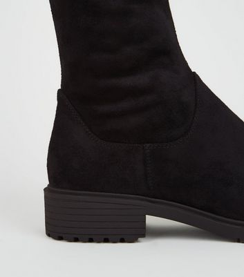 new look over the knee chunky heeled boot
