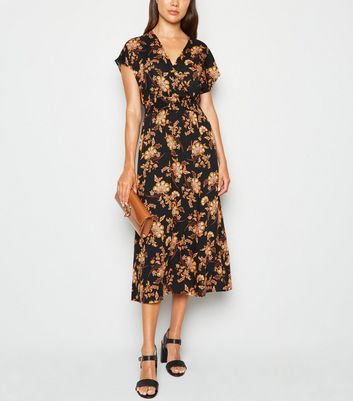 new look shirred waist dress