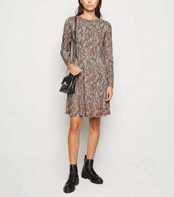 new look snake print dress