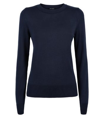 fine knit navy jumper