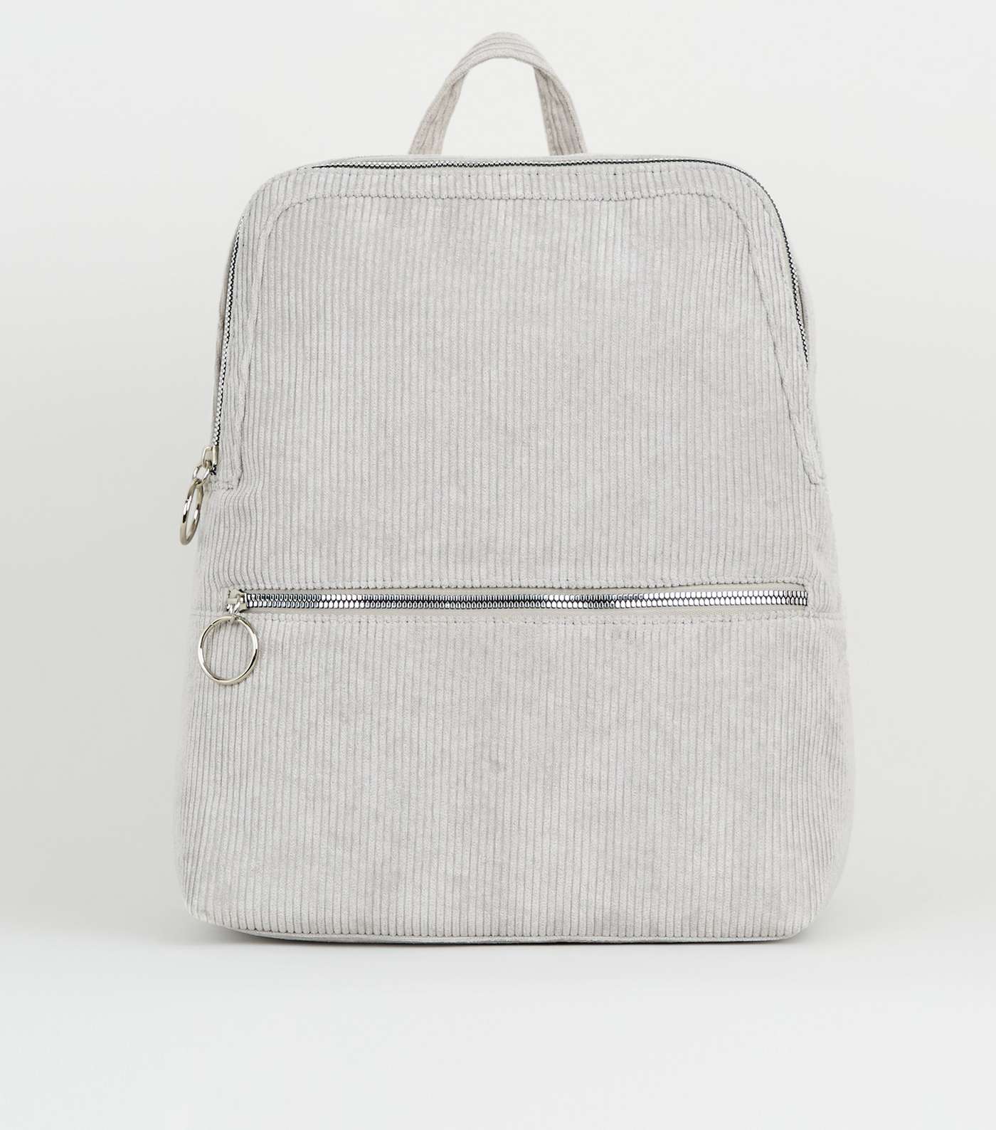 Grey Corduroy Laptop Backpack