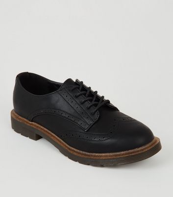 girls leather brogues