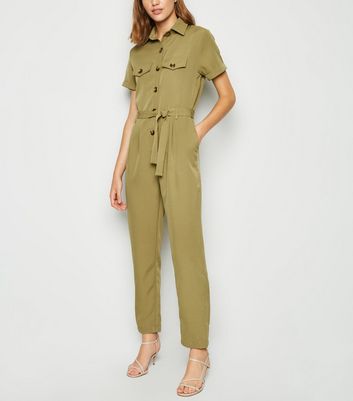 new look khaki boiler suit