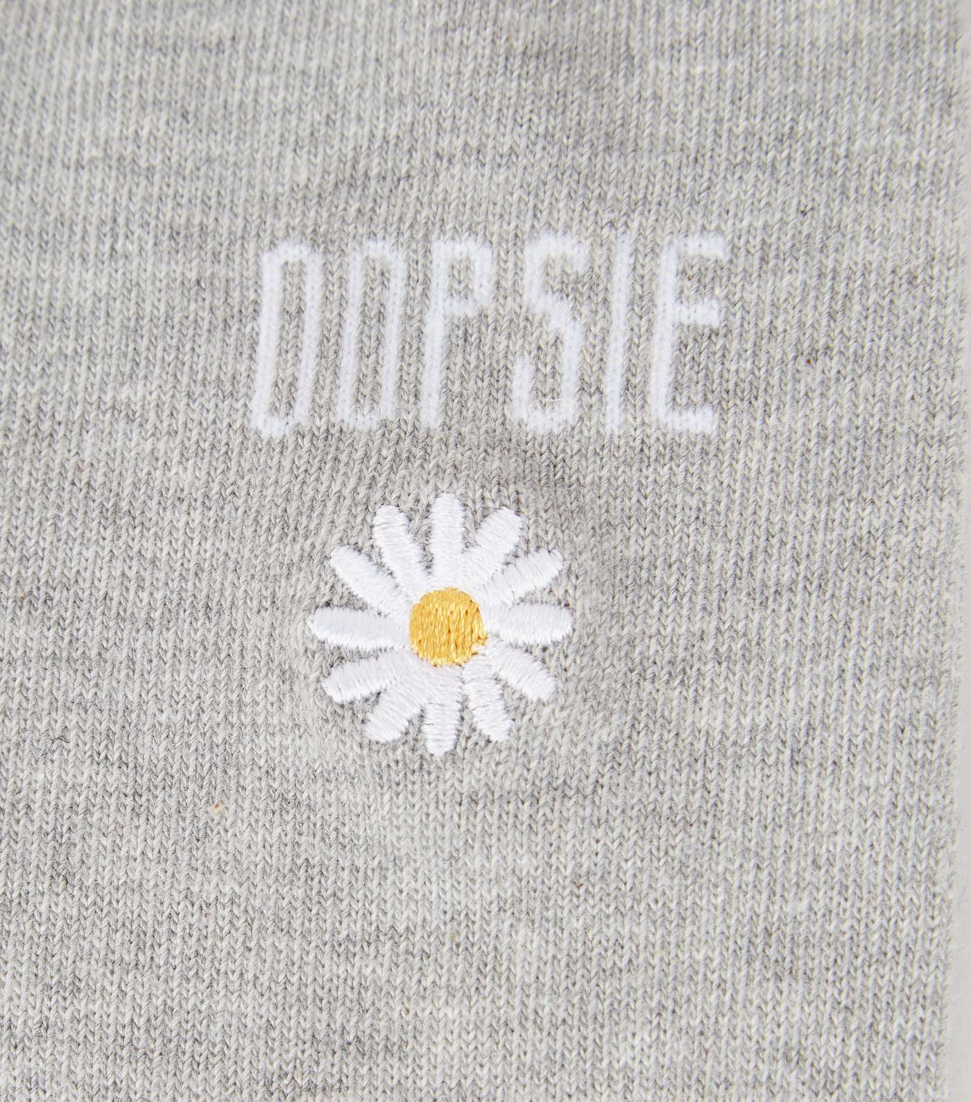 Grey Oopsie Daisy Slogan Socks Image 3