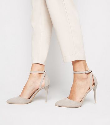 new look grey court shoes