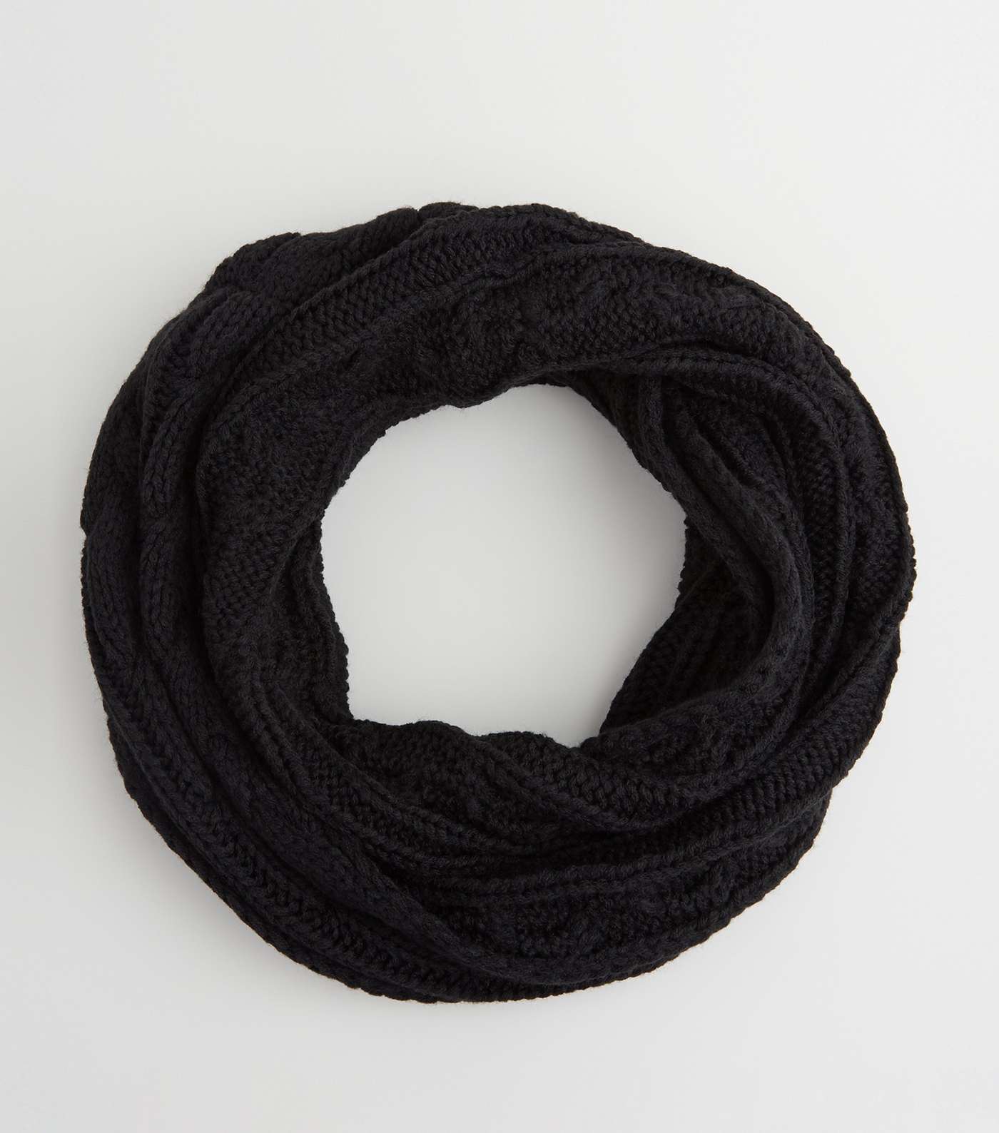 Black Cable Knit Snood