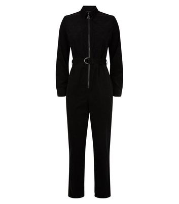 black corduroy boiler suit