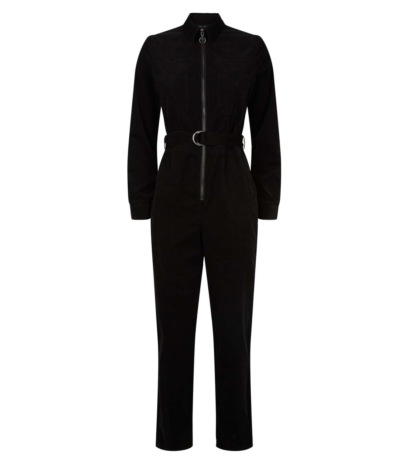 Black Cord Belted Boilersuit  Image 4
