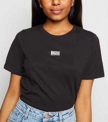 tee shirt noir basic femme