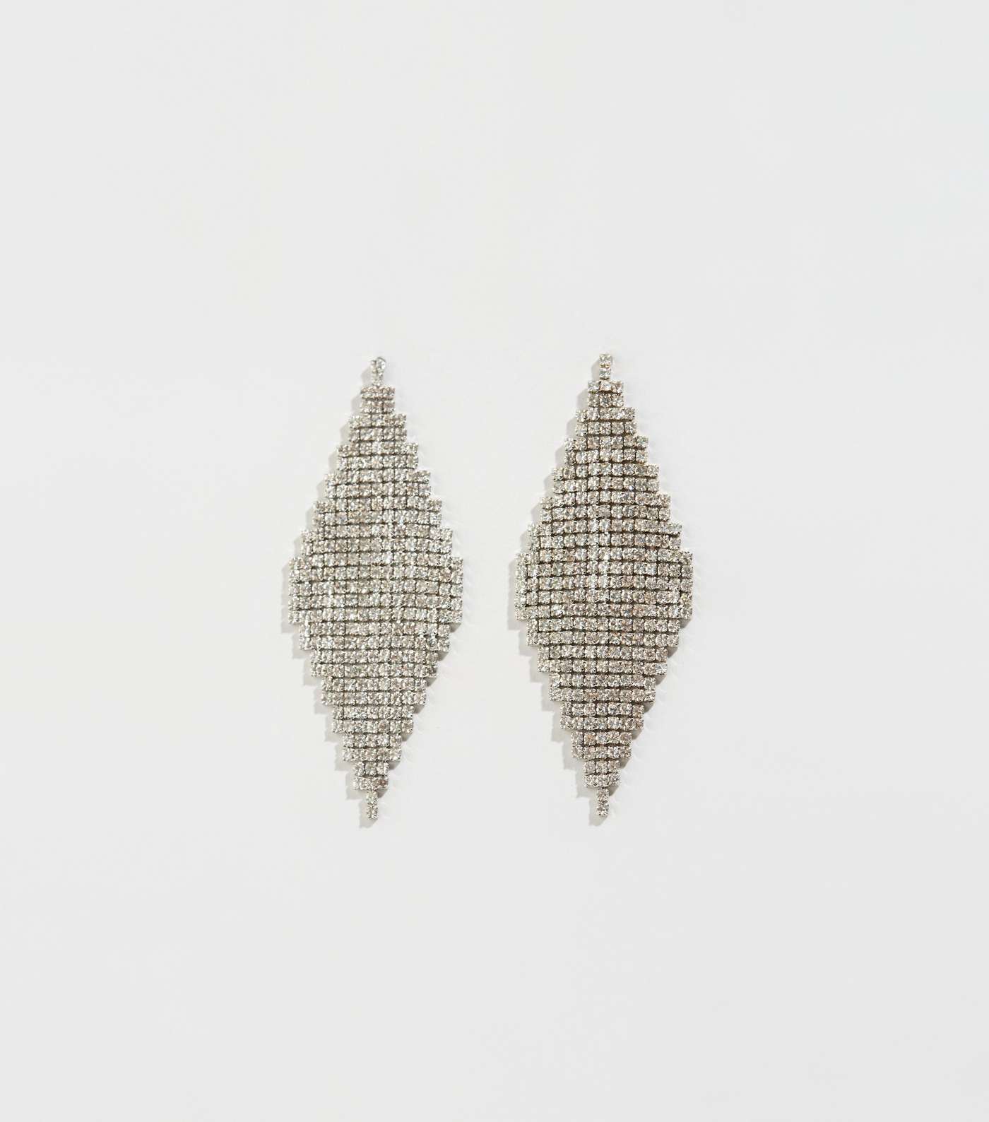 Silver Diamanté Tassel Earrings