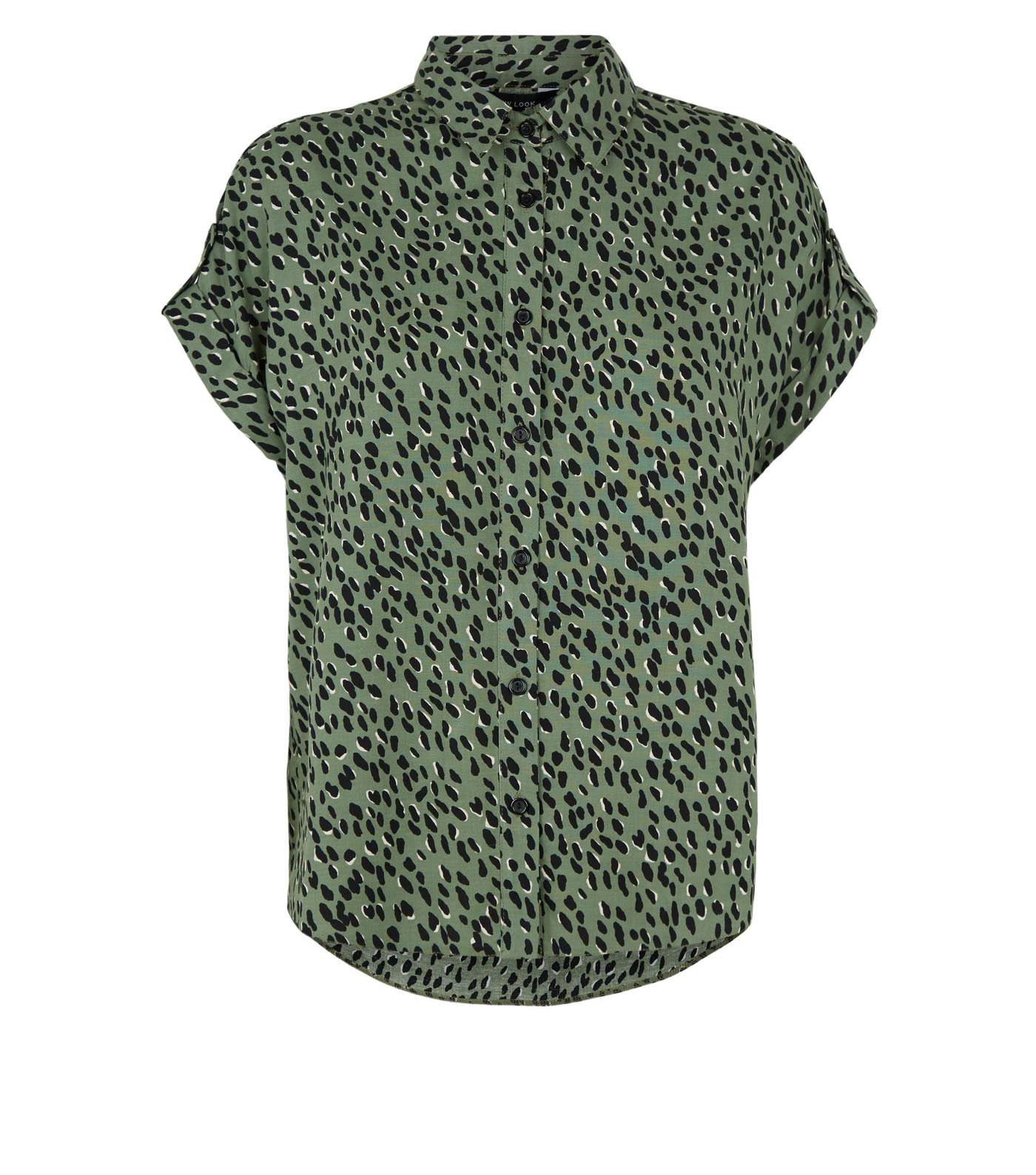 Green Spot Cap Sleeve Shirt Image 4