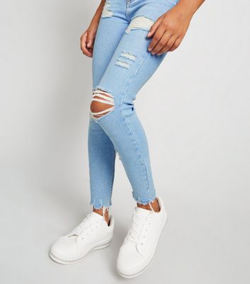 girls blue skinny jeans