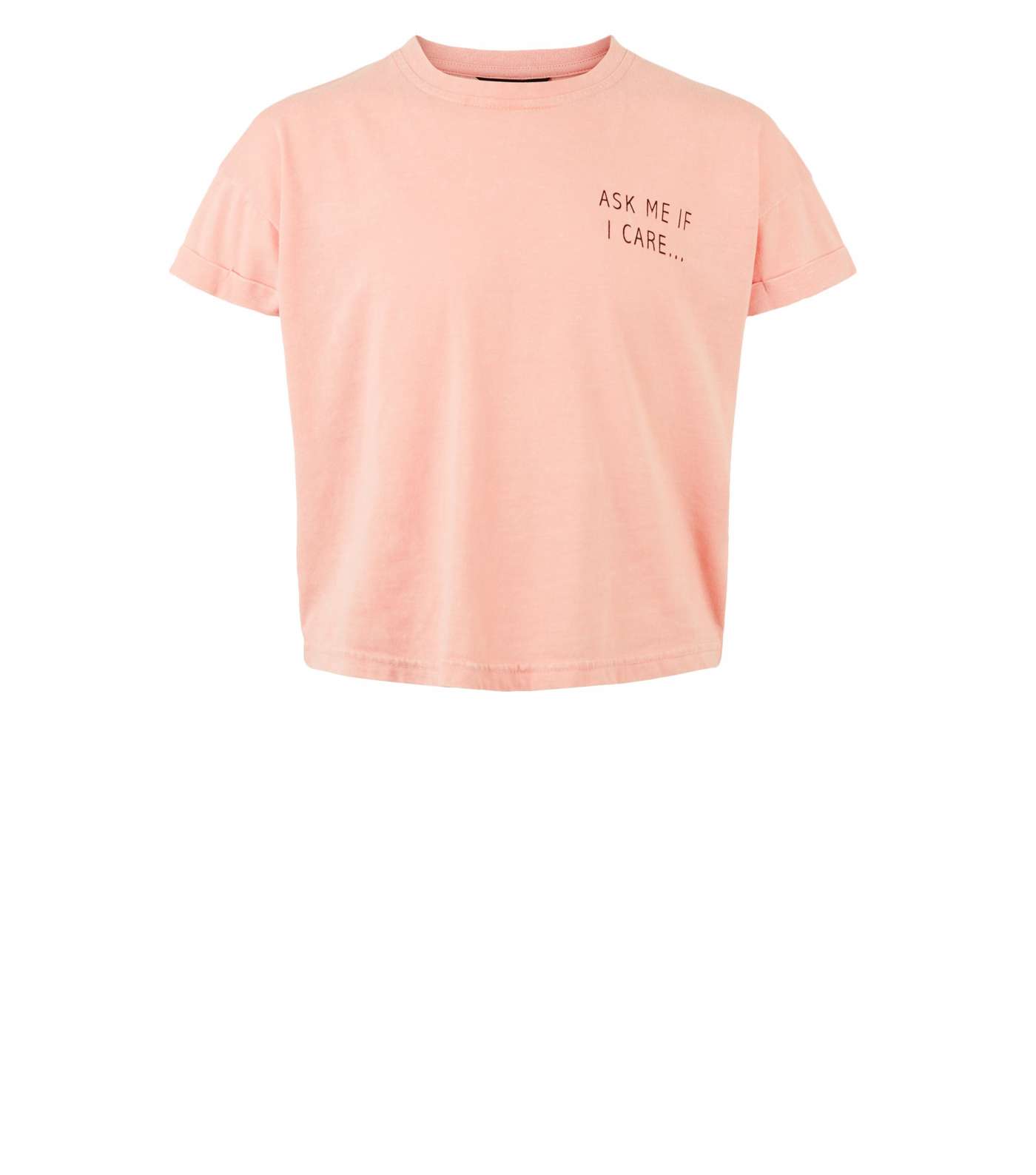 Girls Pink Acid Wash Slogan T-Shirt Image 4