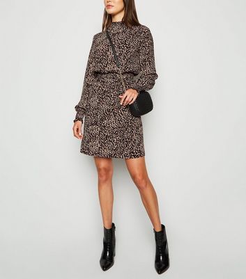 new look black long sleeve dress