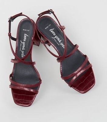 Burgundy sandals deals new look