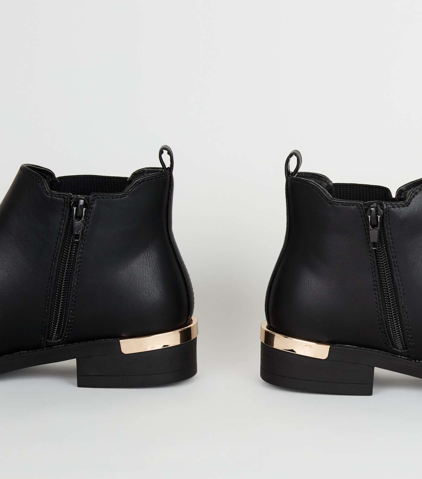 Girls Black Leather-Look Chelsea Boots Image 4