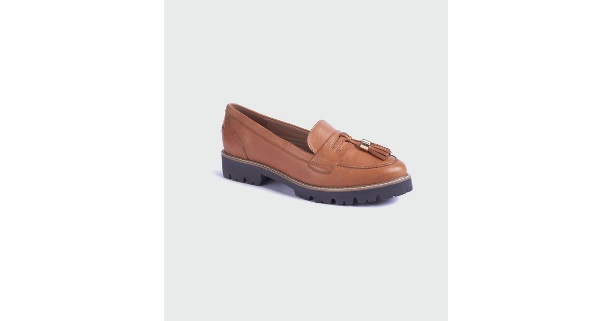 Tan Leather Chunky Tassel Loafers New Look