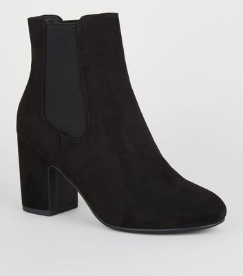 block heel chelsea boots black