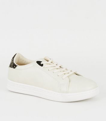 new look womens white trainers