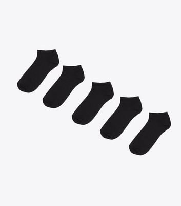 5 Pack Black Trainer Socks | New Look