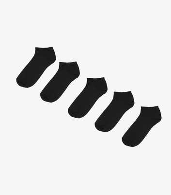 5 Pack Black Trainer Socks