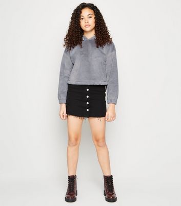 new look faux fur hoodie